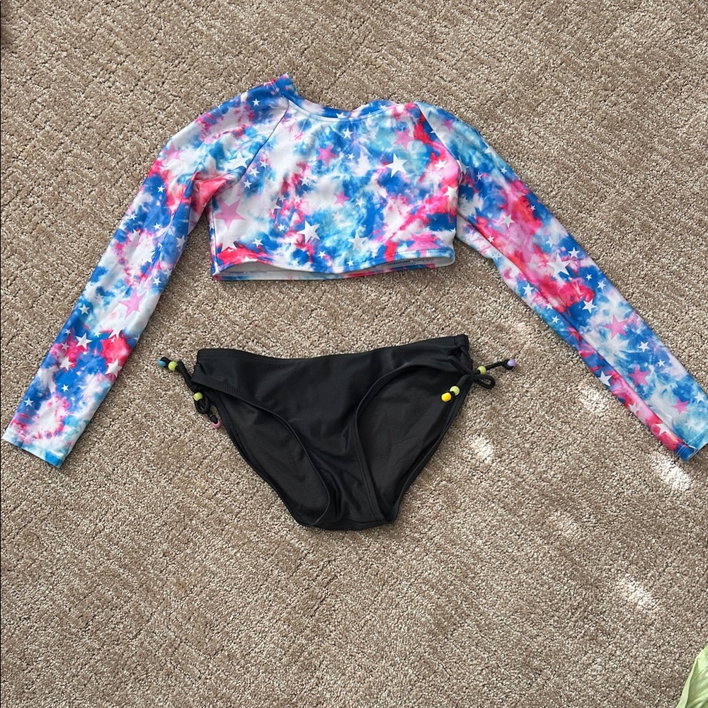 Cat & Jack Colorful Tie-Dye Rashguard Set